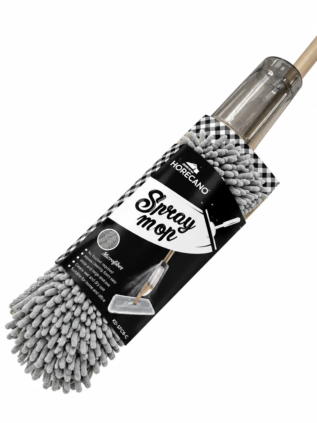 Спрей моп с микрофибър с две лица 128cm Диспенсър: 700ml - Image 3